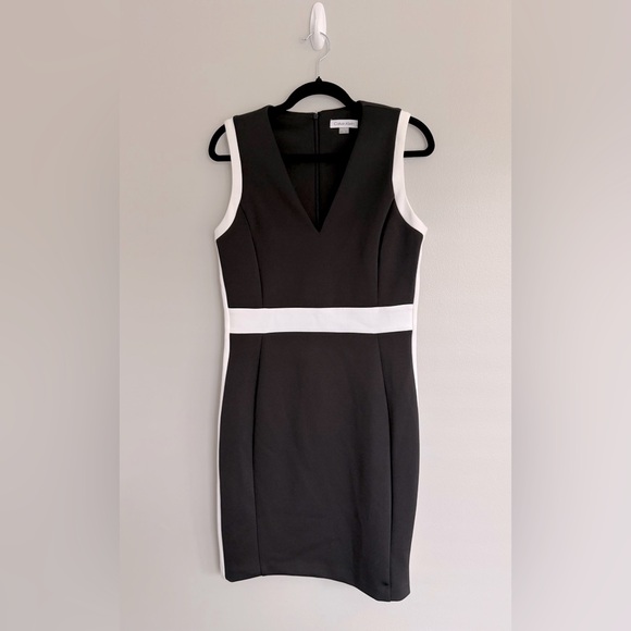 Calvin Klein Black and White Sheath Mini Dress - Picture 1 of 4